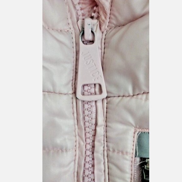 Justice Girls Hooded Puff Jacket Size 6 to 7 Years - Picture 6 of 11